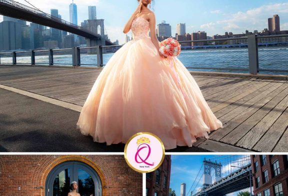 Zaria's Quinceanera Pre-Event Photoshoot in DUMBO - Brooklyn Bridge NY
